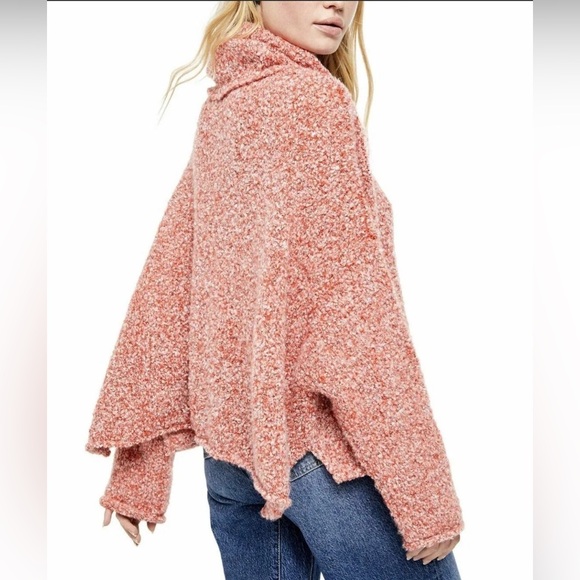 Free People BFF Sweater in Red Lotus Size XS Oversize - Picture 3 of 12